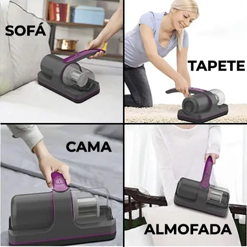 Aspirador De Pó Portátil Anti Ácaro Luz Uv – Power Clean