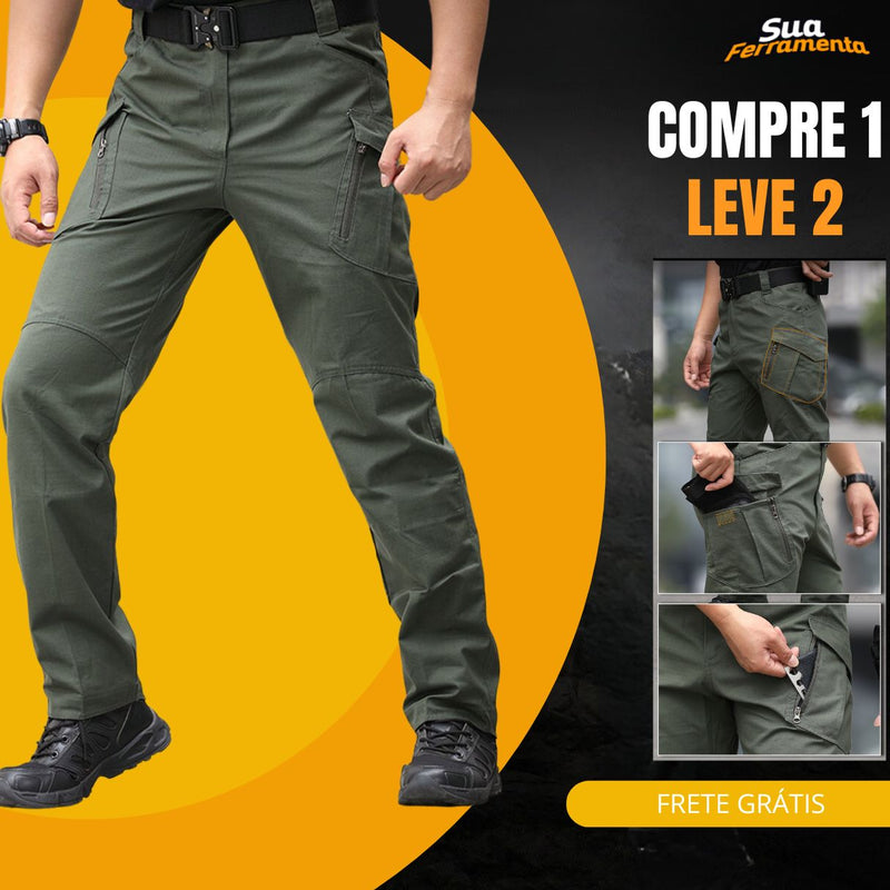 Calça Tática Militar Impermeável StrongForce® - Compre 1 Leve 2