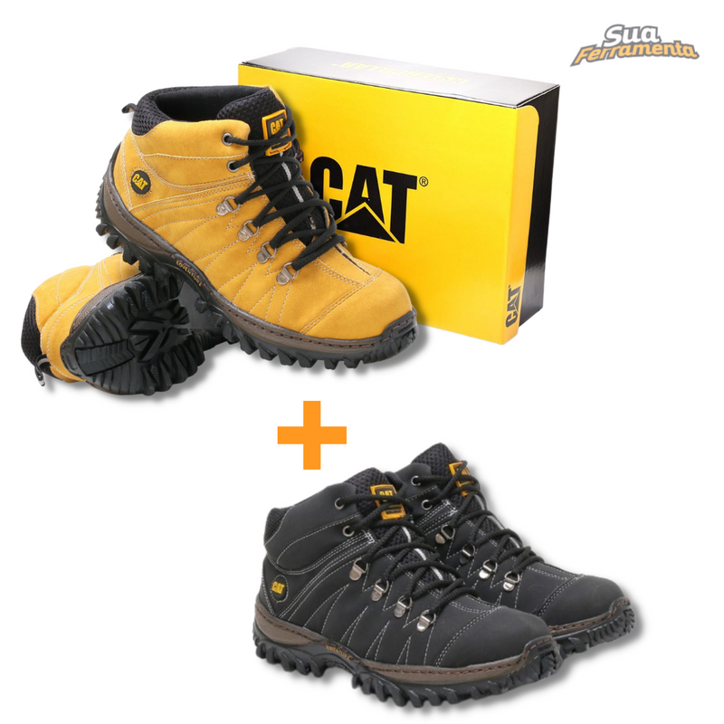 Kit 2 Botas CAT Adventure 085 Em Couro  - Promoção de lançamento