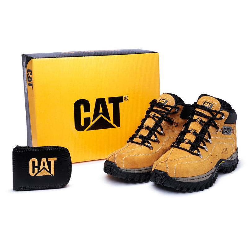 Bota Adventure em Couro Legítimo - Kit Cinto+ Palminha ortopédica + Chinelo