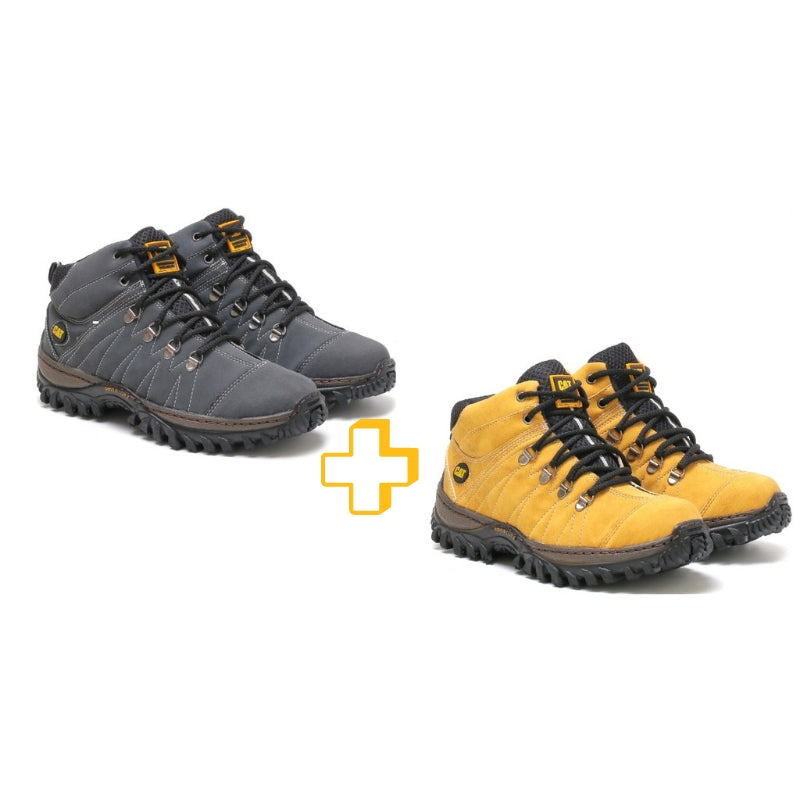 Kit 2 Botas CAT Adventure 085 Em Couro  - Promoção de lançamento