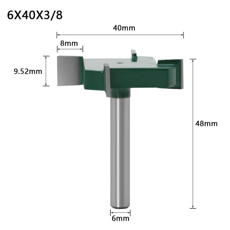 Kit de fresas de entalho para madeira 6mm - 4 Peças