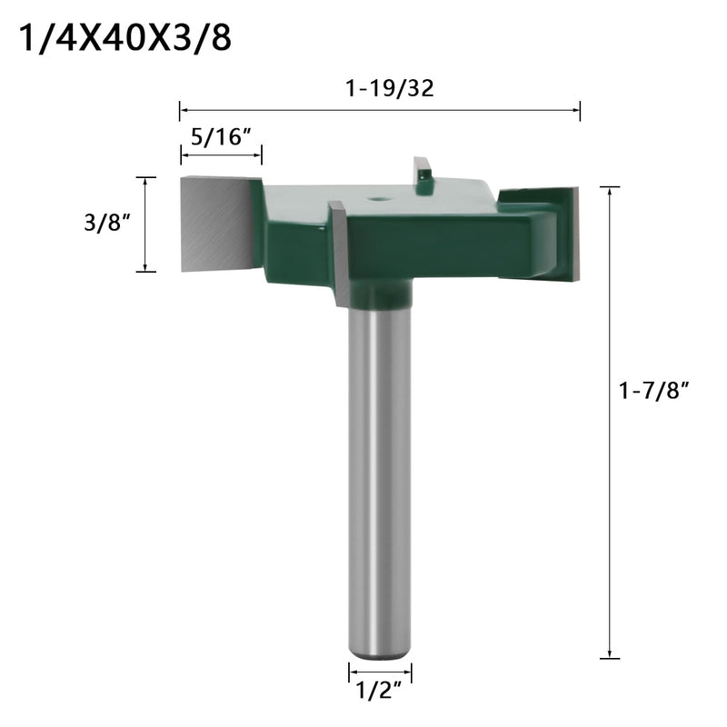 Kit de fresas de entalho para madeira 6mm - 4 Peças