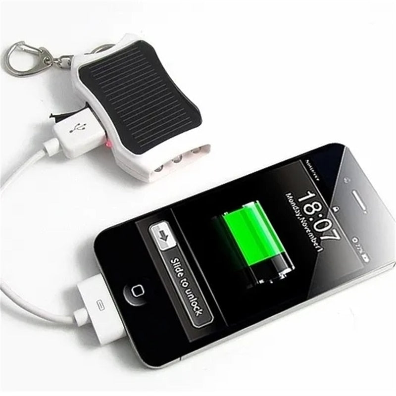 Chaveiro Multifuncional Alimentado Por Energia Solar Power Bank