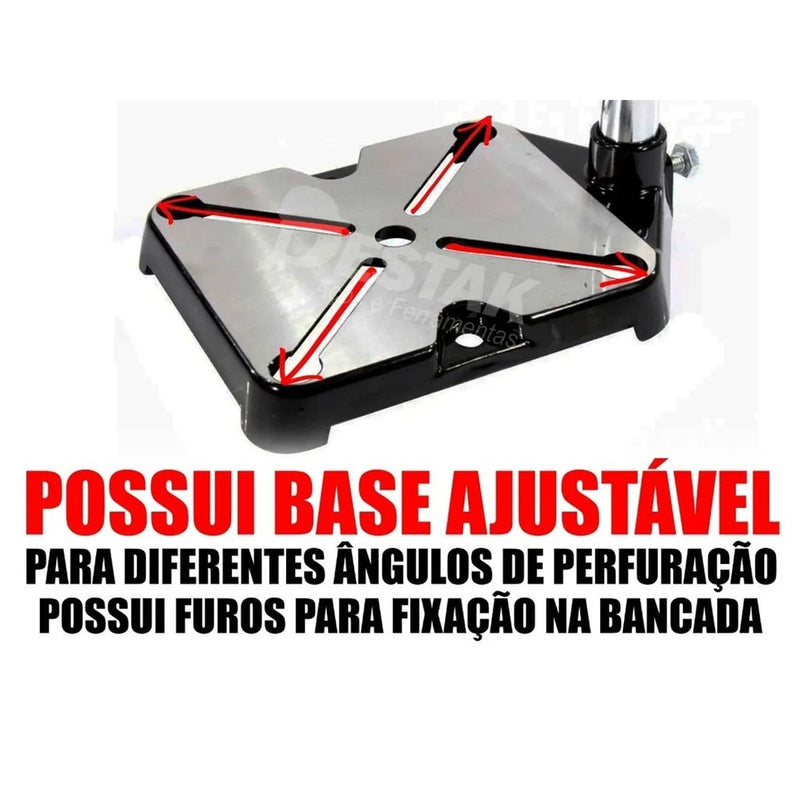 Suporte Para Furadeira Com Morsa 1/2 E 3/8 Manual Ajustável Universal