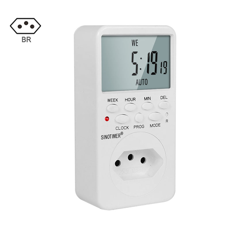 Tomada digital com timer, plugue padrão - BIVOLT