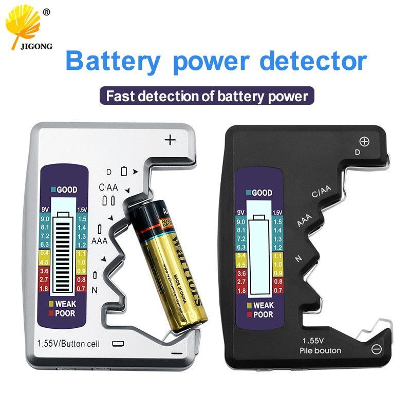 Testador de bateria digital detector de capacidade de bateria para baterias C/D/N/AA/AAA/9V 6F22/célula de botão de 1,55 V